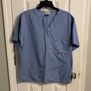 Men's Blue V-Neck Scrub top